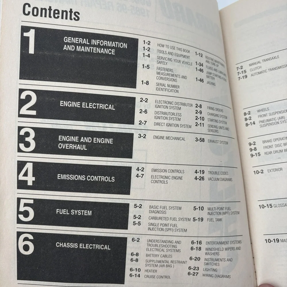 Vintage Subaru Coupes/Sedans/Wagons 1985-96 Chilton Black PB‎ Repair Manual